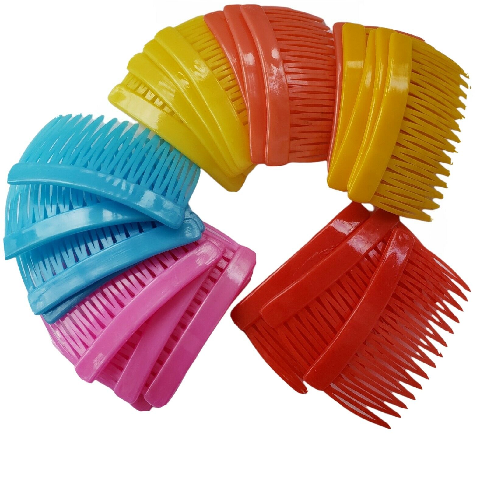 Vintage Hair Kant Slip Side Combs Plastic Teeth Combs Multicolor Lot Of 24 Combs