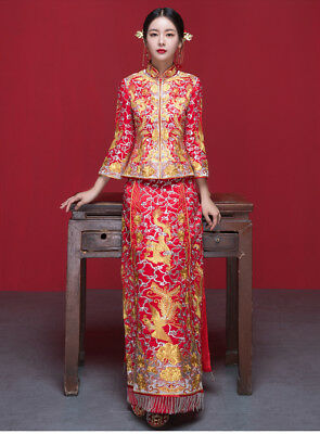 Chinese Wedding Dress Qipao Kwa Cheongsam 43a Special Traditional Quan Kwa